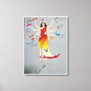 Toile La déesse Durga comme Mère Nature