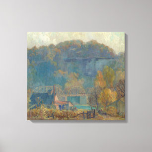 Toile La falaise du matin, Ozarks (huile sur toile)