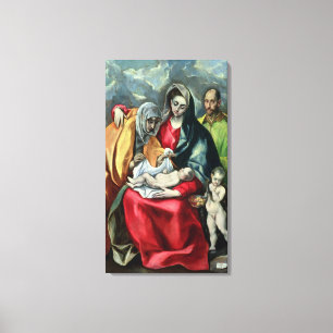 Toile La famille sainte avec St.Elizabeth, 1580-85