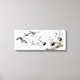 Toile La faune des terres humides d'oiseaux de grue du J