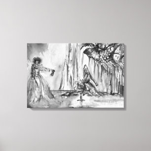 Toile LA FEMME DU LAC, La Magie et le Mystère