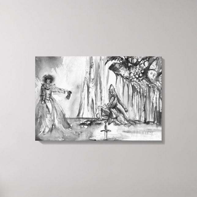 Toile LA FEMME DU LAC, La Magie et le Mystère (Recto)
