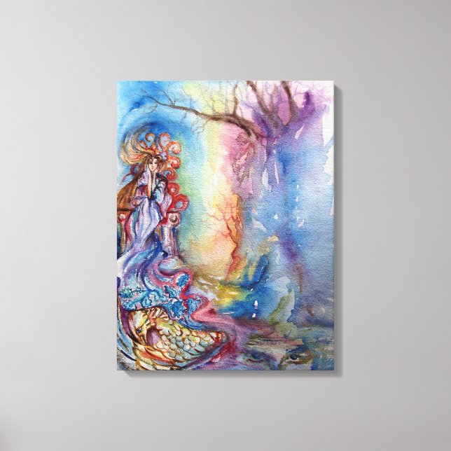 Toile LA FEMME DU LAC, La Magie et le Mystère (Recto)
