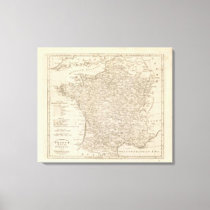 Toile La France s'est divisée en cercles et départemen