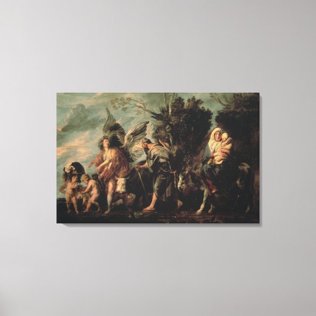 Toile La fuite en Egypte, XVIIe siècle (Recto)