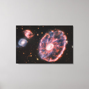 Toile La Galaxie Cartwheel Et Ses Galaxies Compagnons.