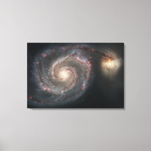 Toile La galaxie tourbillon (M51) et la galaxie d'accomp
