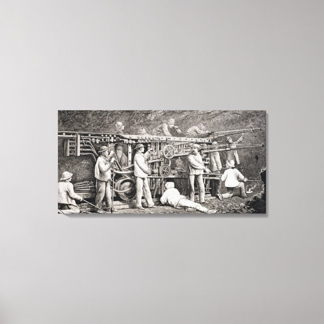 Toile La galerie avancée du côté français du lun (Recto)
