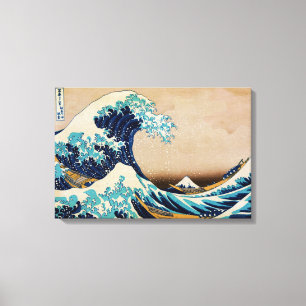 Toile La Grande vague de Hokusai Tableau à trois volets
