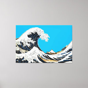 Toile La Grande Vague de Kanagawa Hokusai, art japonais