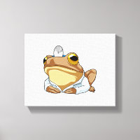 La grenouille comme docteur avec le manteau du doc