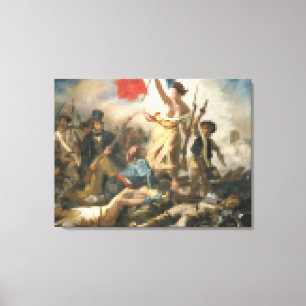 Toile La Liberté Guidant le Peuple - Pixel Art
