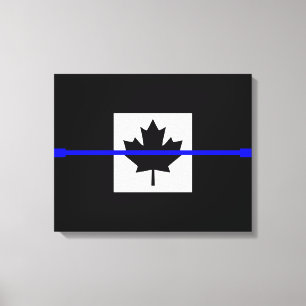 Toile La Ligne Bleue Légère Symbolique sur la Feuille d'