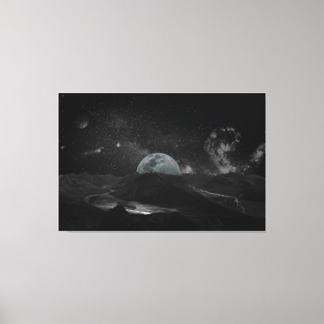 Toile La Lune Noire Lumière Imaginaire Paysage (Recto)