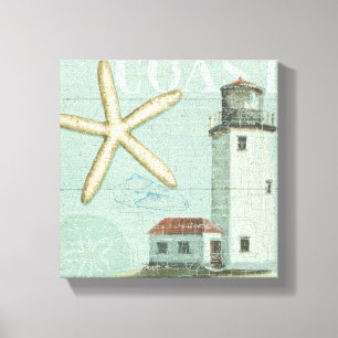 Toile La Maison Blanche sur la plage