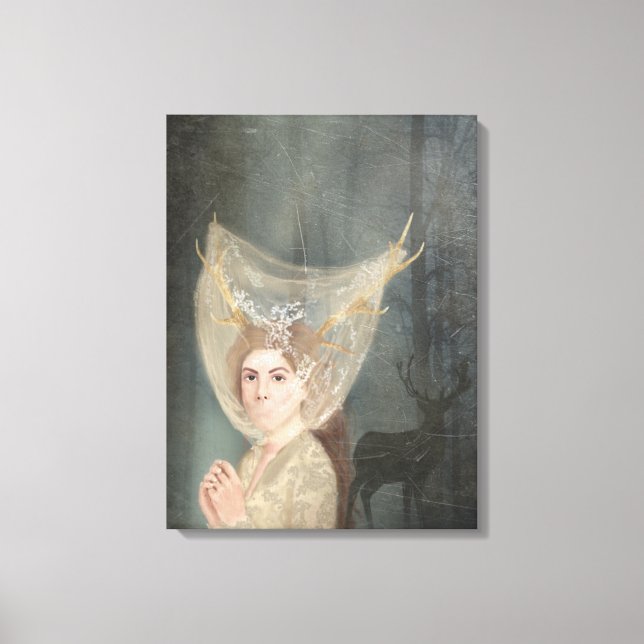 Toile La Mariée, gothique, romance sombre, art (Recto)