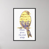 La musique donne mon âme ailes Bird Freedom Notes