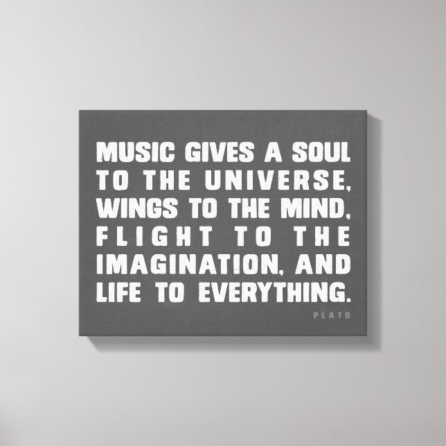 Toile La Musique Donne Une Âme À L'Univers (Recto)