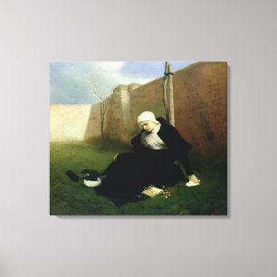 Toile La nonne dans le jardin de cloître, 1869