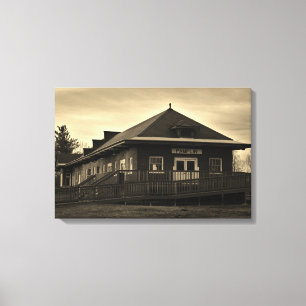 Toile La Norfolk et la station de train ferroviaire