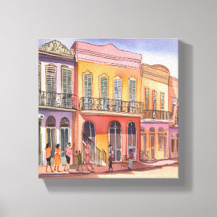 Toile La Nouvelle-Orléans   NOLA Louisiane Aquarelle Bel