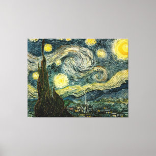 Toile La nuit étoilée de Vincent van Gogh (1889)