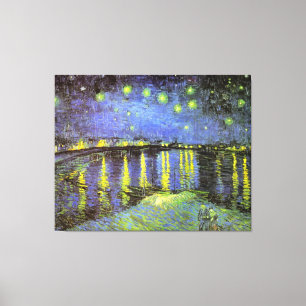 Toile La nuit étoilée de Vincent van Gogh sur le Rhône