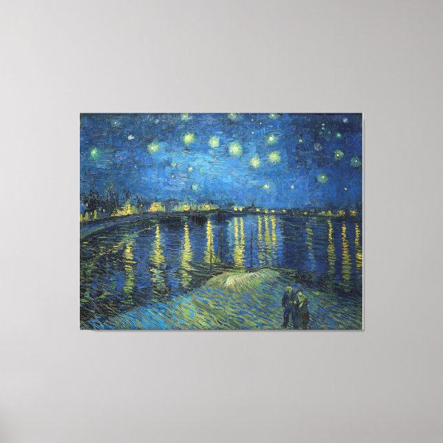 Toile La nuit étoilée de Vincent van Gogh sur le Rhône (Recto)