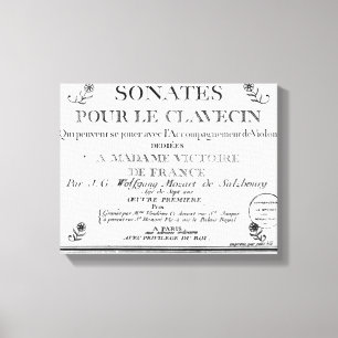 Toile La page titre pour 'Sonates versent le clavecin'