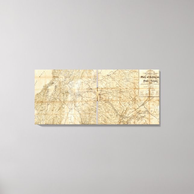 Toile La partie centrale de l'Etat de Californie (Recto)