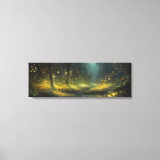 Toile La peinture acrylique des lucioles illumine un mys