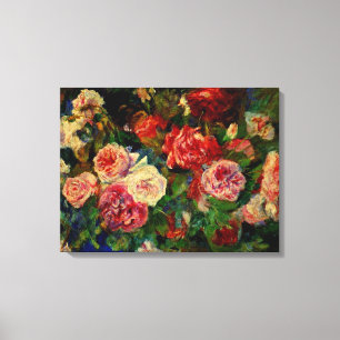 Toile La peinture de Pierre Renoir, Roses,