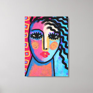 Toile La peinture numérique Abstraite d'une femme