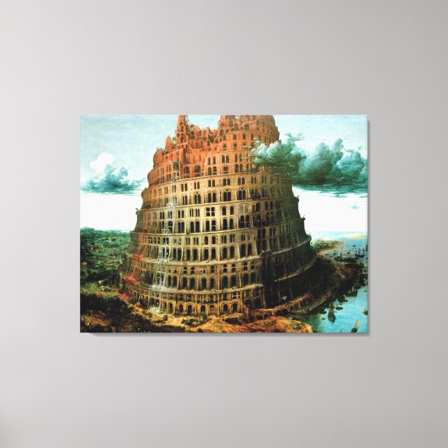 Toile La "petite" tour de Babel de Pieter Bruegel (Recto)