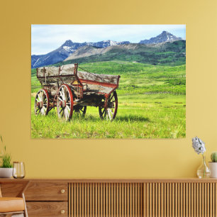 Toile La photo finale du sentier Prairie Wagon