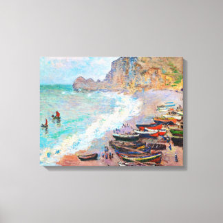 Toile La plage d'Etretat Claude Monet