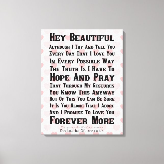 Toile La Plus Belle Fille Du Monde (Recto)