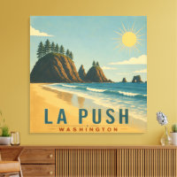 La Push, Baby! Affiches d'art de voyage côtiers vi
