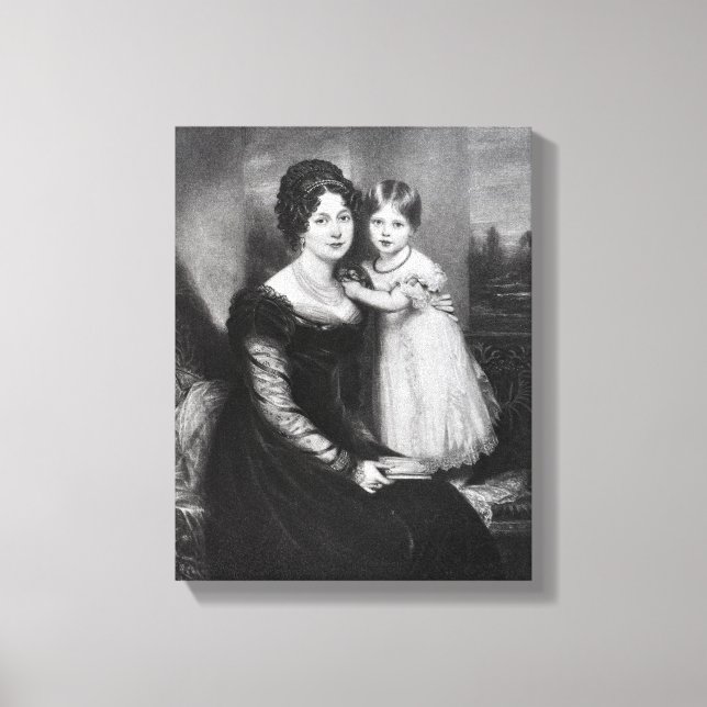Toile La reine Victoria en bas âge avec sa mère (Recto)