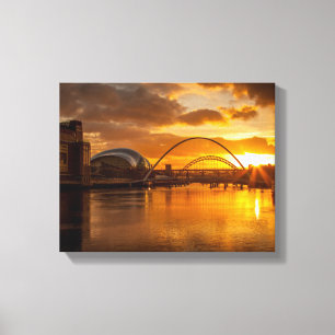Toile La rivière Tyne au coucher du soleil