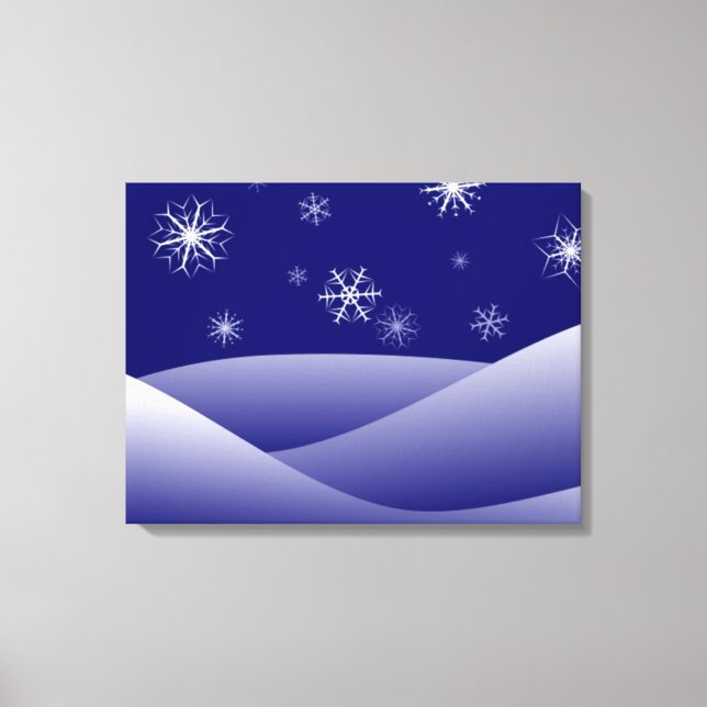 TOILE LA SCÈNE DE NEIGE D'HIVER (Recto)