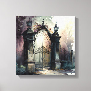 Toile La série Porte de Cimetière Gothique Design 12