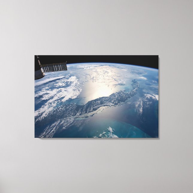 Toile La Station Spce Internationale Au-Dessus De L'Atla (Recto)