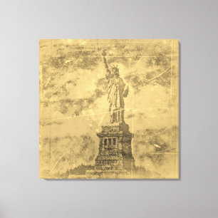Toile La statue de la liberté vintage, New York a