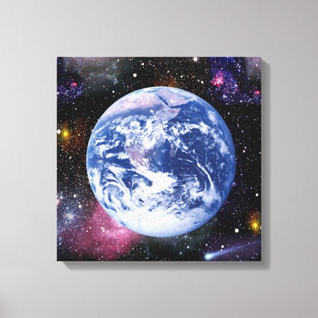 Toile La Terre dans l'espace (Recto)