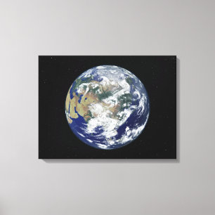 Toile La Terre entièrement éclairée centrée sur l'Asie