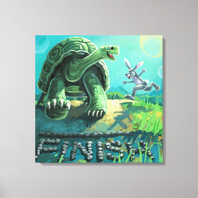 Toile La tortue et l'art du lièvre (Recto)
