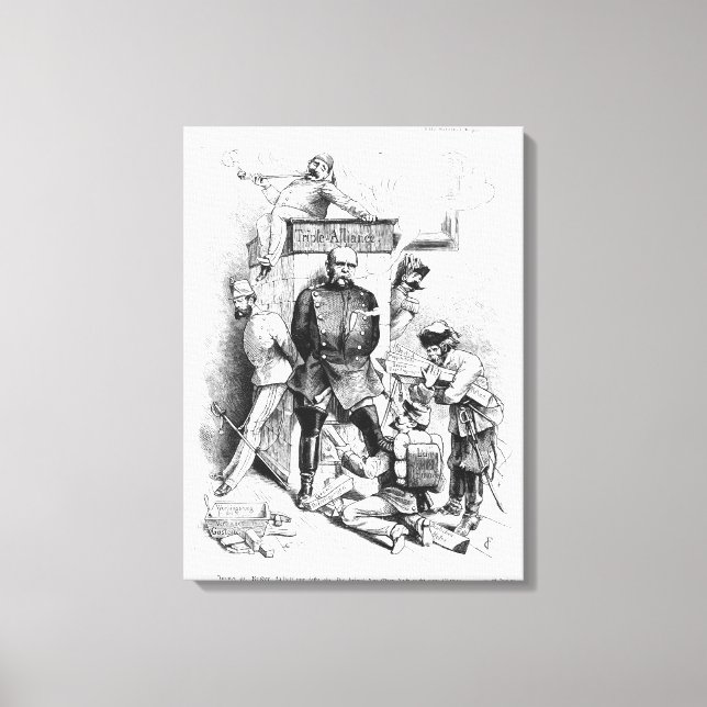 Toile La Triple Alliance, de Bismarck (Recto)