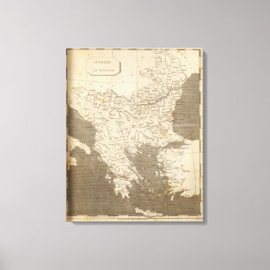 Toile La Turquie dans la carte de l'Europe par