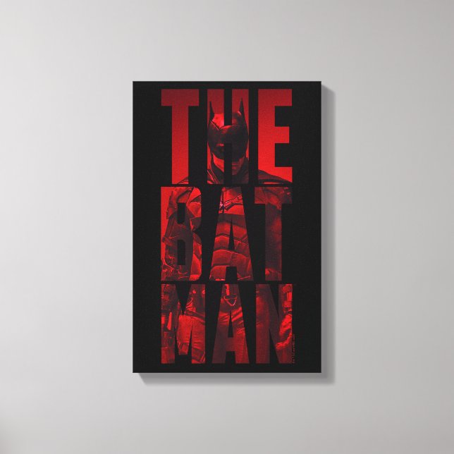Toile La typographie de Batman coupée (Recto)